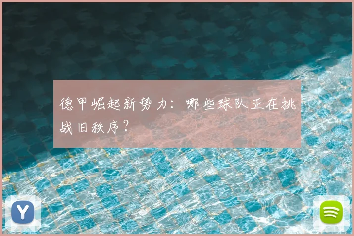德甲崛起新势力:哪些球队正在挑战旧秩序?